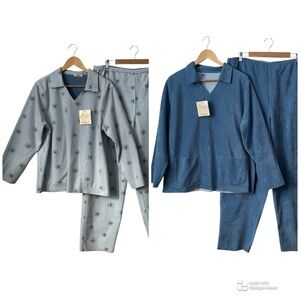 Vintage NEW Jessica Reversible fleece pajamas XL